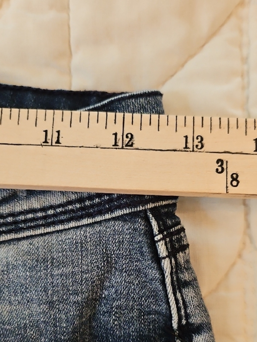 Indigo Rein Ankle Two Button Patched Distressed Jeans -Size 5 - Picture 3 of 10